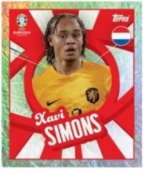 Sberatelske nalepky EURO od firmy Topps Xavi Simons